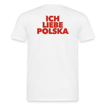 POLSKA POLAND POLEN - Männer T-Shirt - Weiß - Hinten - AI Model Male 178 dark (178cm)