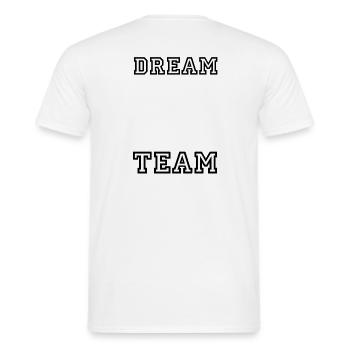 DREAM TEAM - Men's T-Shirt - white - Back - AI Model Male 178 dark (178cm)