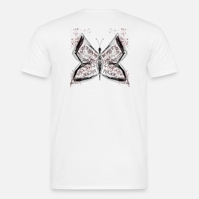 Butterfly - Männer T-Shirt - Weiß