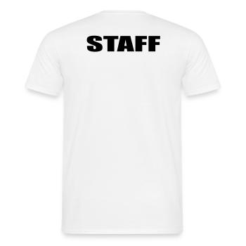 staff - T-shirt homme - blanc - Dos - AI Model Male 178 dark (178cm)