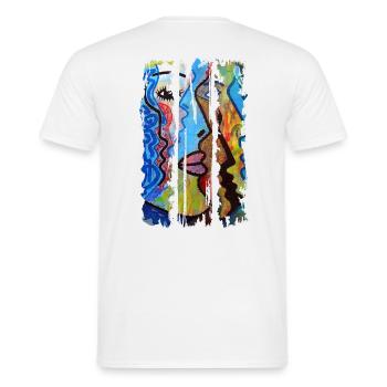 Graffiti - Männer T-Shirt - Weiß - Hinten - AI Model Male 178 dark (178cm)