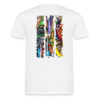 Graffiti - Men's T-Shirt - white - Back - AI Model Male 178 dark (178cm)