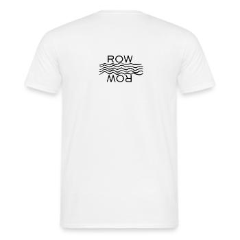 Row-Wave Design - Men's T-Shirt - white - Back - AI Model Male 178 dark (178cm)