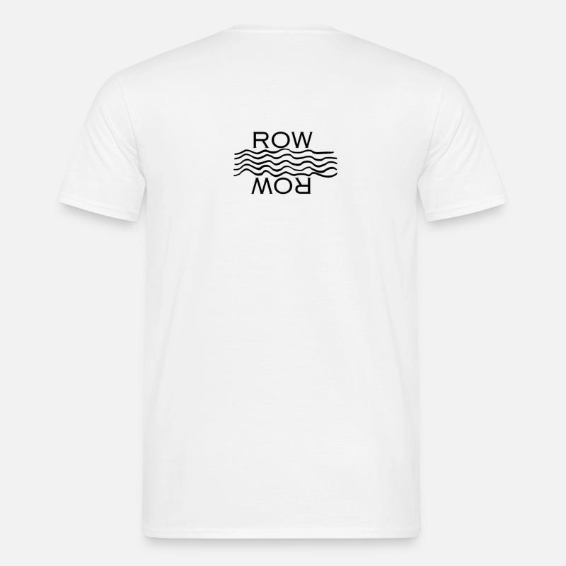 Row-Wave Design - Männer T-Shirt - Weiß