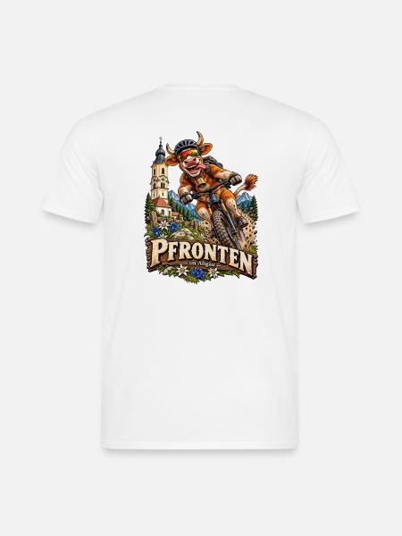 Pfronten - Kuhbiker im Allgäu - Männer T-Shirt - Weiß