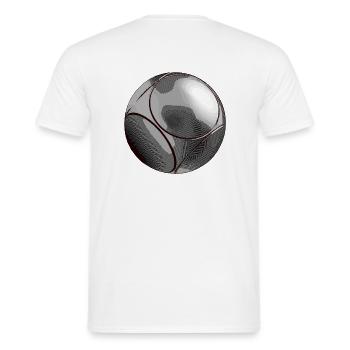 boule boule - T-shirt homme - blanc - Dos - AI Model Male 178 dark (178cm)
