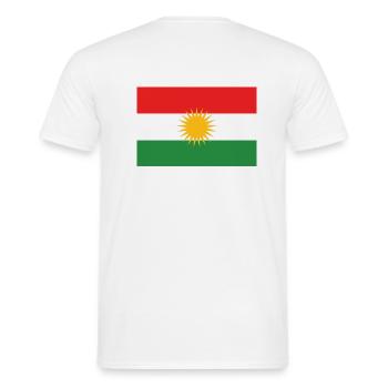 Kurdistan✌🏼 - Männer T-Shirt - Weiß - Hinten - AI Model Male 178 dark (178cm)