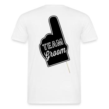 Teem Groom - Men's T-Shirt - white - Back - AI Model Male 178 dark (178cm)