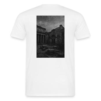 Ruine monochrome en décomposition - T-shirt homme - blanc - Dos - AI Model Male 178 dark (178cm)