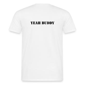 Ronnie Coleman Yeah Buddy - Men's T-Shirt - white - Back - AI Model Male 178 dark (178cm)