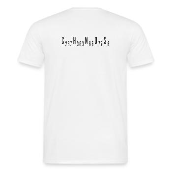 Humaninsulin-Formel - Männer T-Shirt - Weiß - Hinten - AI Model Male 178 dark (178cm)