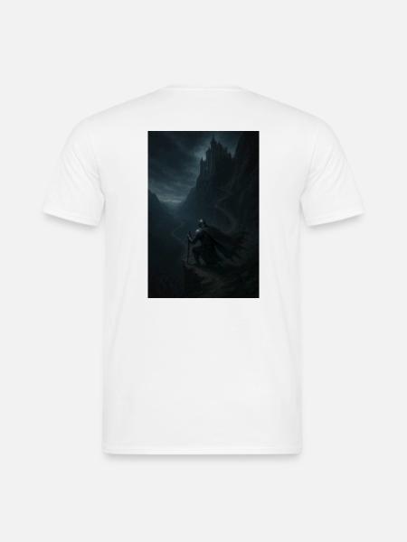Dunkler Wächter zum Nebelschloss - Männer T-Shirt - Weiß