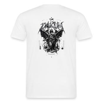 DAKUM Black Angel Statue with Chains - Men's T-Shirt - white - Back - AI Model Male 178 dark (178cm)