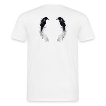 Raben Hugin & Munin - Les Corbeaux d’Odin - T-shirt homme - blanc - Dos - AI Model Male 178 dark (178cm)