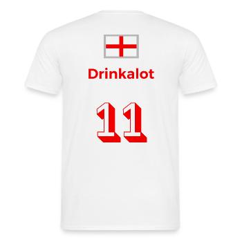 Drinkalot witzges T-Shirt Top Design für Partys - Männer T-Shirt - Weiß - Hinten - AI Model Male 178 dark (178cm)