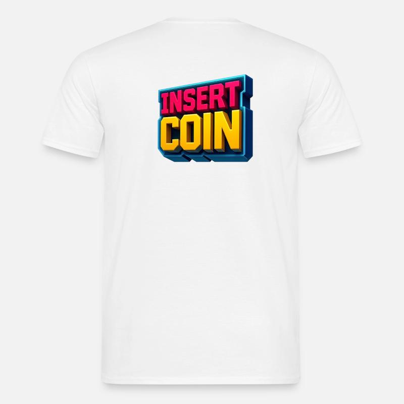 Neon Retro Gaming Design - Männer T-Shirt - Weiß