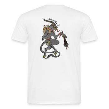 KrampBussi - Männer T-Shirt - Weiß - Hinten - AI Model Male 178 dark (178cm)