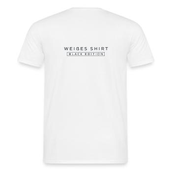 Weißes T-Shirt Black Edition - Männer T-Shirt - Weiß - Hinten - AI Model Male 178 dark (178cm)