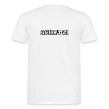 Schatzi Tshirt black - Männer T-Shirt - Weiß - Hinten - AI Model Male 178 dark (178cm)