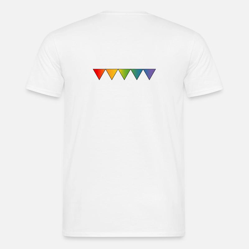 Regenbogen queer triangles - Männer T-Shirt - Weiß