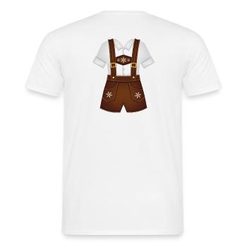 Swiss-German, Bavaria, Tyrol - Men's T-Shirt - white - Back - AI Model Male 178 dark (178cm)