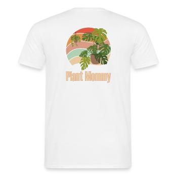 Plant Mommy Geschenk Pflanzenmama Zimmerpflanzen - Männer T-Shirt - Weiß - Hinten - AI Model Male 178 dark (178cm)