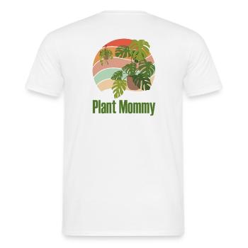 Plant Mommy Vintage Pflanzen Geschenk Pflanzenmama - Männer T-Shirt - Weiß - Hinten - AI Model Male 178 dark (178cm)