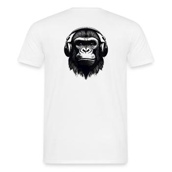 Gorilla, Primat, Affe - Männer T-Shirt - Weiß - Hinten - AI Model Male 178 dark (178cm)