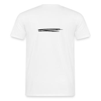 Sweeping lines | Vectorgraphic = Change Colors - Men's T-Shirt - white - Back - AI Model Male 178 dark (178cm)