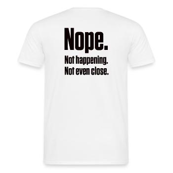 Nein, das passiert nicht, neurodivergente PDA-Stolz - Männer T-Shirt - Weiß - Hinten - AI Model Male 178 dark (178cm)