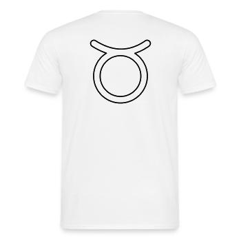 Stier Sternzeichen Sternbild Tierkreiszeichen - Männer T-Shirt - Weiß - Hinten - AI Model Male 178 dark (178cm)