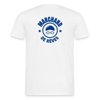 Schwimmen, Schwimmen, Schwimmen - Männer T-Shirt - Weiß - Hinten - AI Model Male 178 dark (178cm)