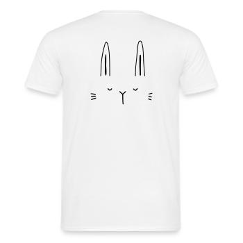 Idée cadeau visage de lapin lapin - T-shirt homme - blanc - Dos - AI Model Male 178 dark (178cm)