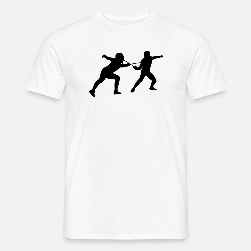 fechten - Männer T-Shirt - Weiß