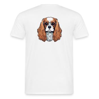 Cavalier King Charles, Hund, Niedlicher Hund - Männer T-Shirt - Weiß - Hinten - AI Model Male 178 dark (178cm)