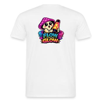 Pilz Lava Lampe Flow - Männer T-Shirt - Weiß - Hinten - AI Model Male 178 dark (178cm)