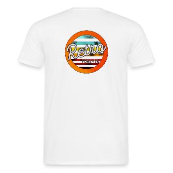 Retro forever - Männer T-Shirt - Weiß - Hinten - AI Model Male 178 dark (178cm)