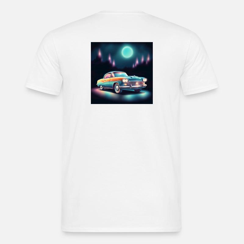 Retro Auto - Männer T-Shirt - Weiß