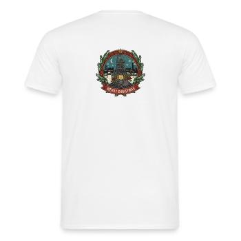Lantern Shimmer Winter Wonderland - Men's T-Shirt - white - Back - AI Model Male 178 dark (178cm)