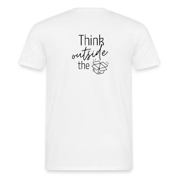 Ideenkiste - Think outside ... - Männer T-Shirt - Weiß - Hinten - AI Model Male 178 dark (178cm)
