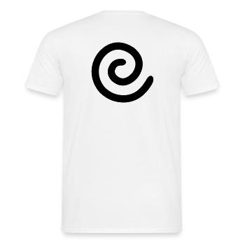 Spiral Symbol Sign Vortex Gift - Men's T-Shirt - white - Back - AI Model Male 178 dark (178cm)