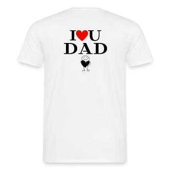Vater und Sohn, Vater und Tochter, Vatertag - Männer T-Shirt - Weiß - Hinten - AI Model Male 178 dark (178cm)