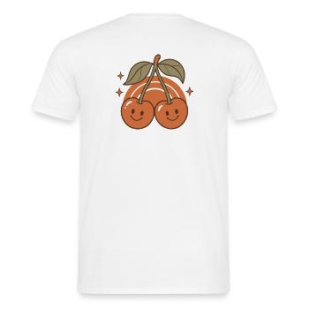 Douce Sourire Rétro Cerise - T-shirt homme - blanc - Dos - AI Model Male 178 dark (178cm)