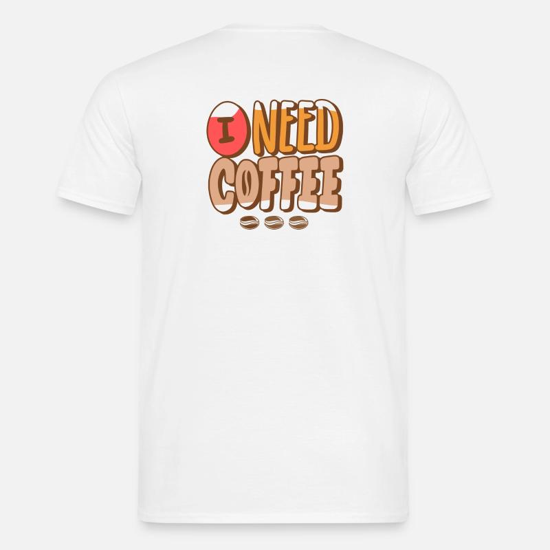 Kaffee, Kaffeeventilator, Kaffeebohne - Männer T-Shirt - Weiß