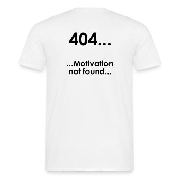 Université disant « Error404 » Cadeau étudiant, Étudiants - T-shirt homme - blanc - Dos - AI Model Male 178 dark (178cm)