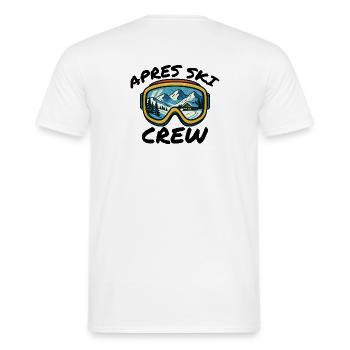 Apres Ski Crew Skibrille Party Style - Männer T-Shirt - Weiß - Hinten - AI Model Male 178 dark (178cm)