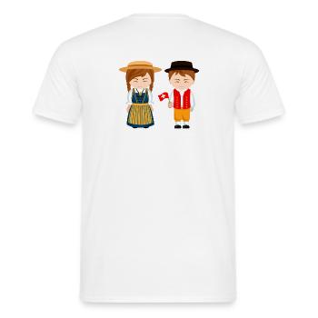 Switzerland, I'm Swiss, little Swiss - Men's T-Shirt - white - Back - AI Model Male 178 dark (178cm)