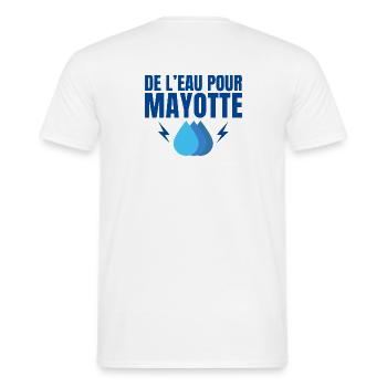 Mayotte, 976, French department - Men's T-Shirt - white - Back - AI Model Male 178 dark (178cm)