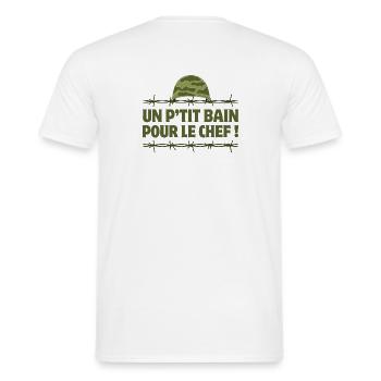septième compagnie, 7ème compagnie, Pitivier - T-shirt homme - blanc - Dos - AI Model Male 178 dark (178cm)