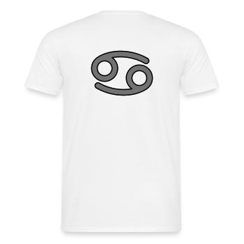 Cancer Horoscope Zodiac Sign Zodiac - Men's T-Shirt - white - Back - AI Model Male 178 dark (178cm)